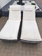 2 ligbedden in wicker met kussen, Tuin en Terras, Ophalen, Gebruikt, Wicker