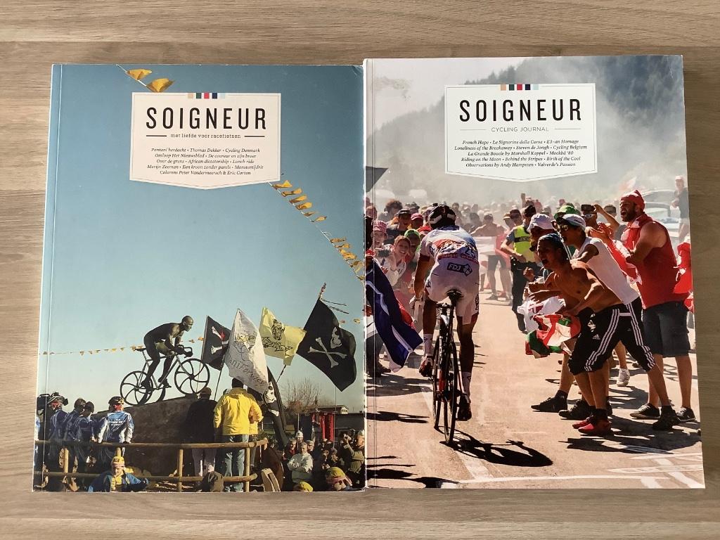 Wielermagazine Soigneur nummer 7 en 15, Boeken, Sportboeken, Ophalen of Verzenden, Zo goed als nieuw, Soigneur, Lopen en Fietsen