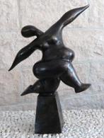 Beeld brons: Volslanke Dame - Dansen - Yoga enz., Antiquités & Art, Art | Objets design