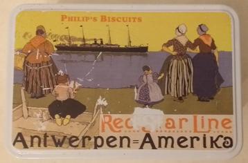 Boîte en tôle Philip's Biscuits - Red Star Line, Enlèvement ou Envoi