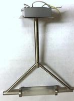 Plafondlamp halogeen, zeer veel lichtopbrengst, Ophalen of Verzenden, Gebruikt, Glas, Inox design
