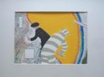 ROGER RAVEEL / TWEE PERSONAGES / KLEUROFFSET / 52x52cm KADER, Ophalen of Verzenden