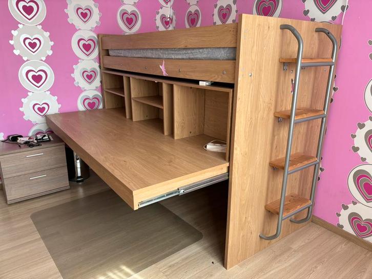 Hoogslaper 90 /200, Huis en Inrichting, Slaapkamer | Stapelbedden en Hoogslapers, Gebruikt, Hoogslaper, 100 cm, 220 cm, Eenpersoons