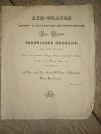 1834 wieze aalst lyktranen pastoor hermans overlijden zeldza, 19e siècle, Utilisé, Envoi