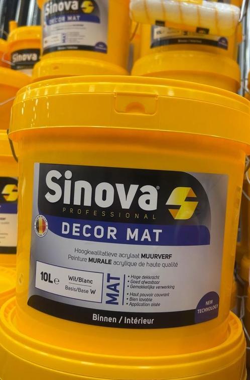 Sinova - Peinture acrylique MAT - Decor Mat, Bricolage & Construction, Peinture, Vernis & Laque, Neuf, Peinture, 5 à 10 litres