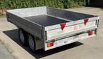 Aanhangwagen dubbelas aluminium 2m60 x 1m58, Ophalen, Zo goed als nieuw