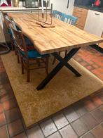 Boomstam(look) tafel 160x90, Huis en Inrichting, Tafels | Eettafels, Zo goed als nieuw, Ophalen