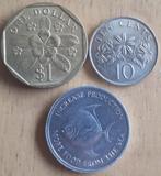 3x SINGAPORE 5 CENT 1971+10 CENT 1987 + dollar 1989 - All Br, Postzegels en Munten, Munten | Azië, Setje, Oost-Azië, Ophalen of Verzenden