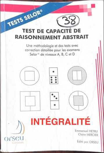 Livre "Test de raisonnement abstrait" - Selor (PDF)