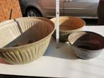 Bloempot kunststof groen en grijs gestipt rond 14x33, 11x25, Kunststof, Gebruikt, Rond, Tuin