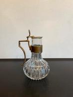 Art Deco glazen olie- of azijnkaraf (cruet), Huis en Inrichting, Ophalen of Verzenden
