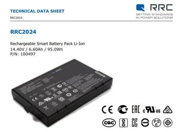 RRC2024 Rechargeable Battery  14.4 V Lithium Ion  6600mAh