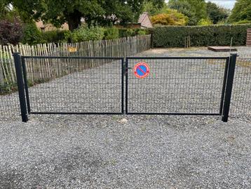 Portail deux battants Giardino, Jardin & Terrasse, 200 cm ou plus, Portail battant, Acier, Enlèvement