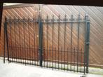 Draaipoort+ smeedijzeren deur met palen, Ophalen, Gebruikt, 150 tot 200 cm, IJzer