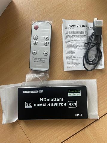 Répartiteur HDMI 2.1, 120Hz, 4 ports 4K,8K avec télécommande beschikbaar voor biedingen