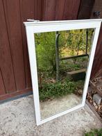 Spiegel, vintage, met massief houten kader., Huis en Inrichting, Ophalen, Gebruikt, 100 tot 150 cm, Rechthoekig