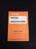 Spécifications d'entretien du livre d'atelier Toyota Corona, Enlèvement ou Envoi