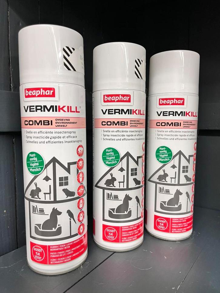 Vermikill Combi Spray 400ml  set van 3, Animaux & Accessoires, Accessoires pour chiens, Neuf, Envoi