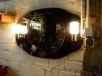 vintage spiegel badkamer met verlichting 70er, Ophalen, Huis en Inrichting