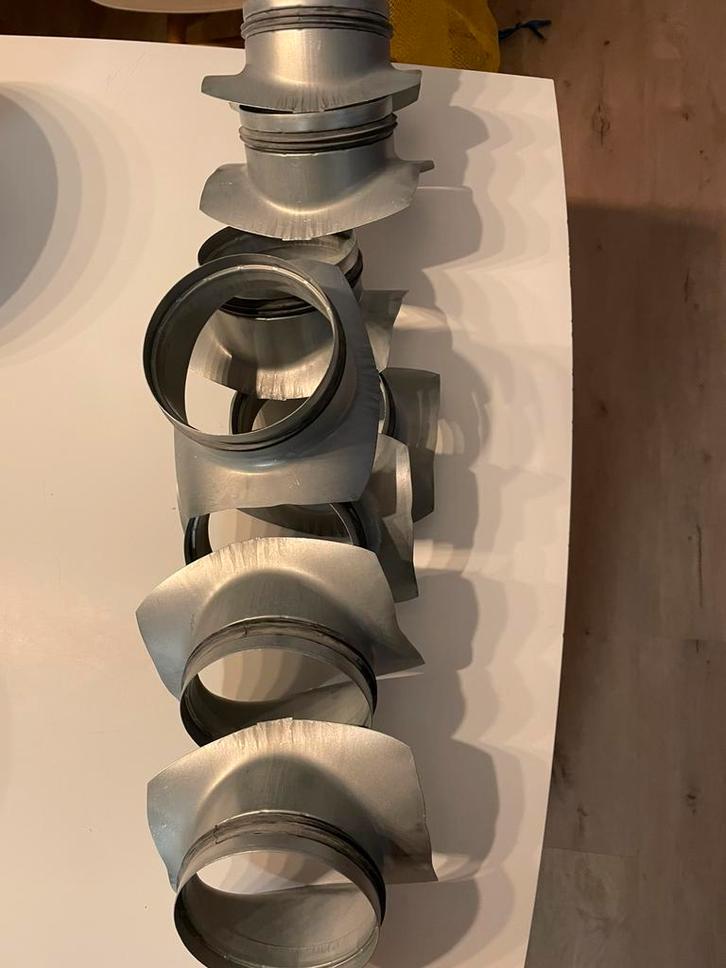 Hulpstukken ventilatie Ø125 en Ø160 galva, Doe-het-zelf en Bouw, Ventilatie en Afzuiging, Nieuw, Ophalen