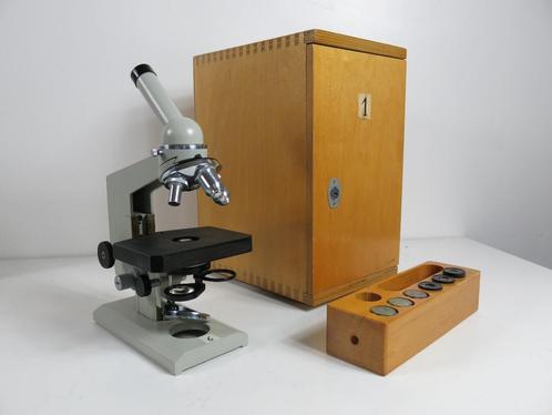 Vintage Sovjet Biologische Microscoop Worker BIOLAM R-11 LOM, Audio, Tv en Foto, Optische apparatuur | Microscopen, Gebruikt, Biologische microscoop
