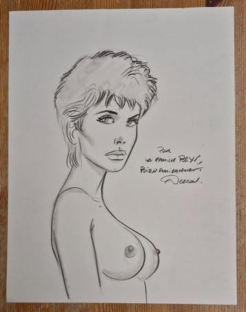 Jessica Blandy originele grote tekening door Renaud beschikbaar voor biedingen