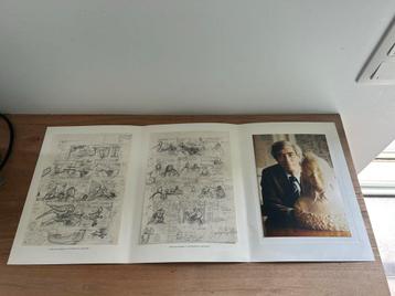 Carte vœux Hergé Tintin 1984 planche l’alpha art 66/30cm, Enlèvement ou Envoi, Tintin
