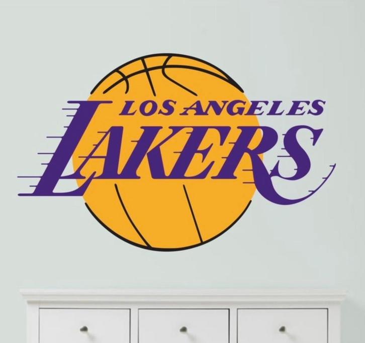 LOS ANGELES LAKERS NBA muur auto bus sticker 45cm Basketbal, Verzamelen, Stickers, Nieuw, Sport, Ophalen of Verzenden