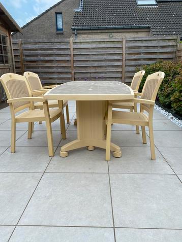 Table de jardin Hartman + 4 chaises