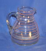 pichet en verre vintage avec ligne orange, Antiquités & Art, Enlèvement ou Envoi