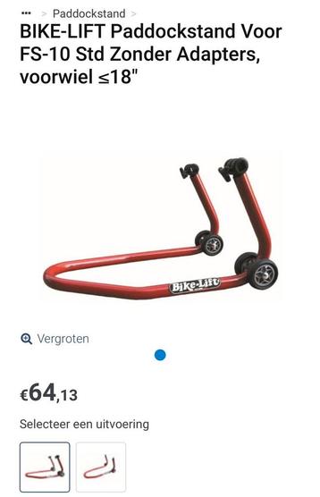 Bike Lift set motorsteunen beschikbaar voor biedingen