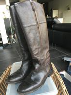 Lange donkerbruine lederen laarzen Zara maat 39, Kleding | Dames, Schoenen, Ophalen of Verzenden
