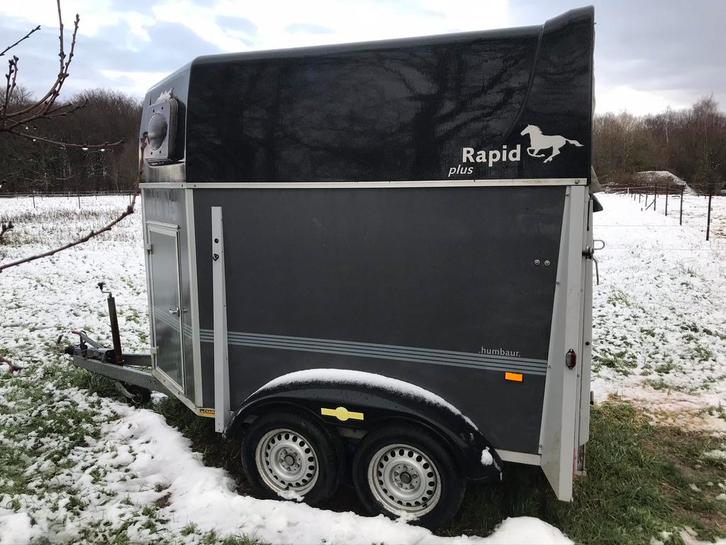 Humbaur Rapid Plus grote 2 paardentrailer, Dieren en Toebehoren, Paarden en Pony's | Trailers en Aanhangwagens, Gebruikt, 2-paards trailer
