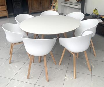 Table + Chaises HAY, Maison & Meubles, Tables | Tables à manger, 100 à 150 cm, Cinq personnes ou plus, Moderne - Marque HAY, Rond