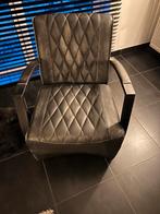 2 zwarte Industriële fauteuils, Huis en Inrichting, Ophalen, Zo goed als nieuw