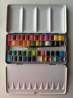 GIORGIONE. Set 48 napjes aquarelverf + 2 nieuwe penselen., Hobby & Loisirs créatifs, Peinture, Enlèvement, Comme neuf