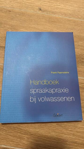 Frank Paemeleire - Handboek spraakapraxie bij volwassenen beschikbaar voor biedingen