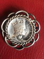Broche in zilver en verzilverd brons, Ophalen of Verzenden, Zo goed als nieuw, Zilver, Brons