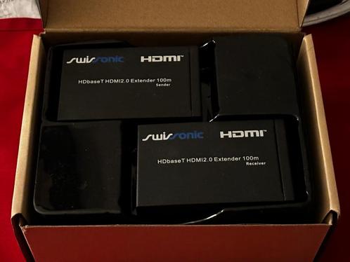 Swissonic HDbaseT HDMI2.0 Extender 100m Neuf jamais servi, Informatique & Logiciels, Pc & Câble réseau, Neuf, Enlèvement ou Envoi