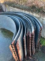 Witloofplaten, gebogen golfplaat, stalen dakplaat, Doe-het-zelf en Bouw, Ophalen, Zo goed als nieuw