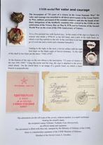 USSR medaille moed & verdienste met boekje, Emblème ou Badge, Autres, Envoi