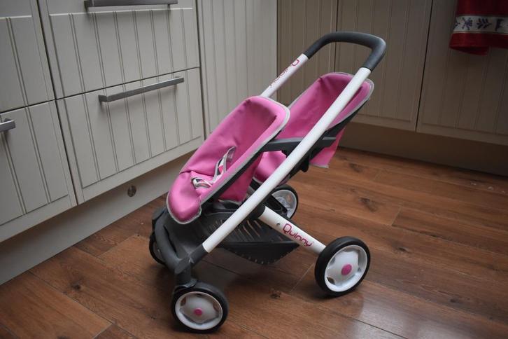 Dubbele poppenbuggy Quinny., Kinderen en Baby's, Speelgoed | Poppen, Zo goed als nieuw, Ophalen
