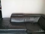 Nacuzzi lederen hoek zetel 240cm x 270cm kleur zwart, Huis en Inrichting, Ophalen, Gebruikt, Hoekbank, Leer