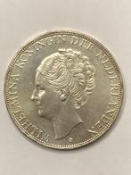 Munt zilver Nederland 2 1/2 gulden Wilhelmina 1933 GROF HAAR, Postzegels en Munten, Munten | Nederland, Zilver, Ophalen of Verzenden