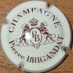 Capsule Champagne Pierre BRIGANDAT crème & brun nr.03, Verzamelen, Wijnen, Ophalen of Verzenden, Nieuw, Frankrijk, Champagne