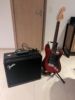 Guitare Squier by fender + ampli fender mustang GT100, Ophalen, Zo goed als nieuw, Fender