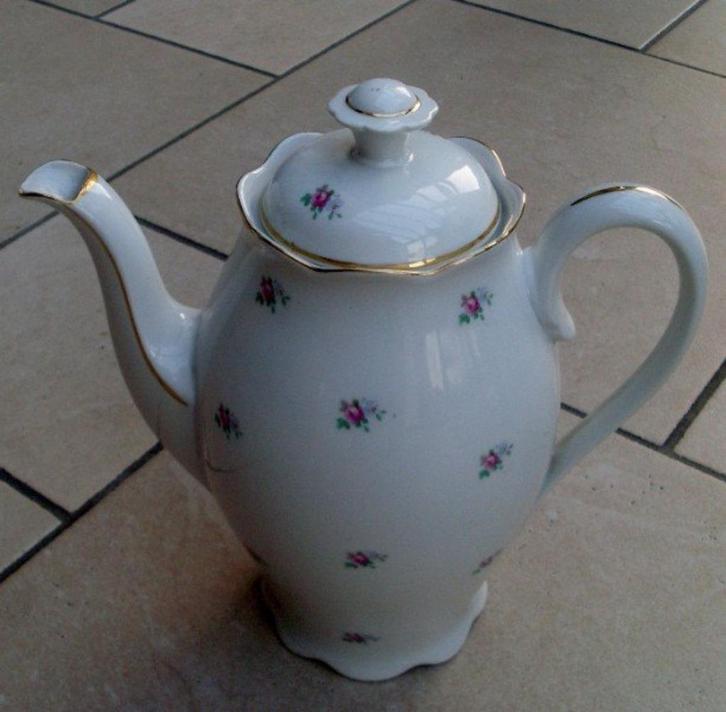 Vintage: Antieke porseleinen koffiepot van M. Czechoslovakia, Antiek en Kunst, Antiek | Porselein, Ophalen of Verzenden
