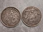 Bolivia ,2 X 50 Centavos(1/2 Boliviano)1902 Potosi, Enlèvement ou Envoi, Amérique du Sud, Série, Argent