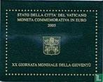 2€ herdenkingsmunt Vaticaan 2005 Wereldjongerendag Keulen, Ophalen of Verzenden, Vaticaanstad, 2 euro, Setje