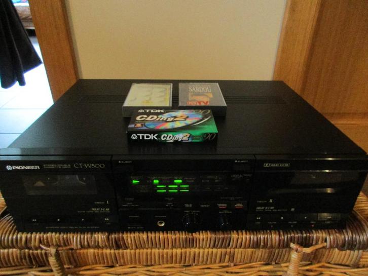 PIONEER CT-W500 JAPAN deck, Audio, Tv en Foto, Cassettedecks, Dubbel, Ophalen of Verzenden